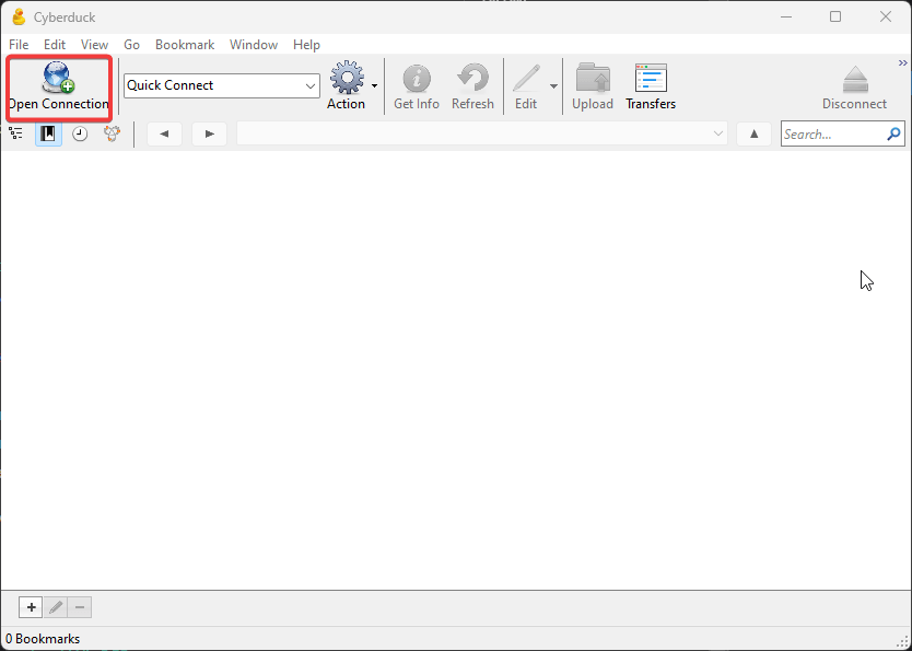 Cyberduck Open Connection