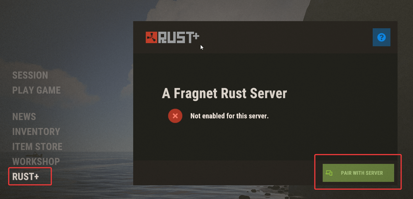 Rust+ Pair Window