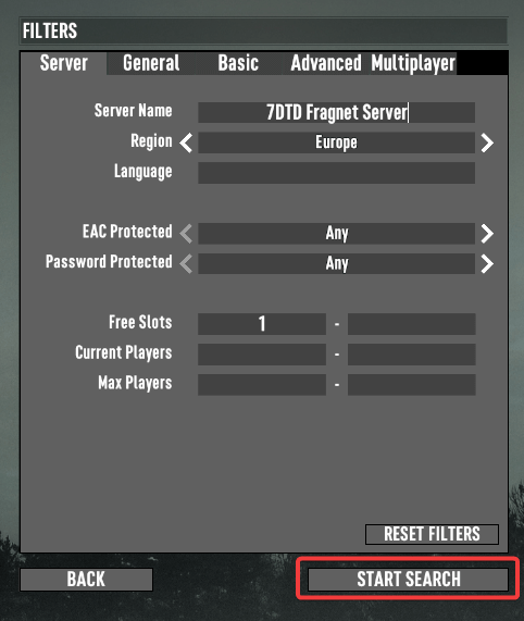 Server search