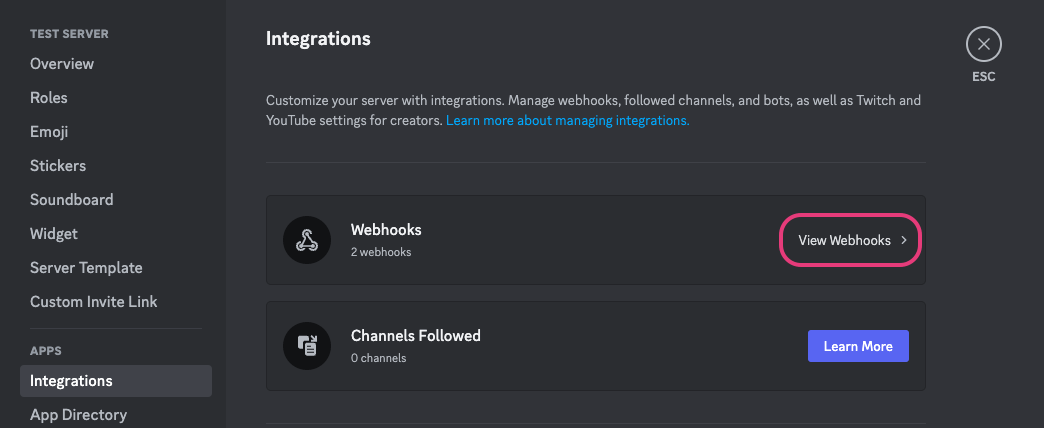 Create Webhook